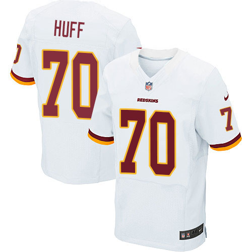 Men's Nike Washington Redskins #70 Sam Huff Elite White NFL Jersey