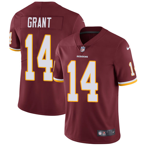 Youth Nike Washington Redskins #14 Ryan Grant Burgundy Red Team Color Vapor Untouchable Limited Player NFL Jersey