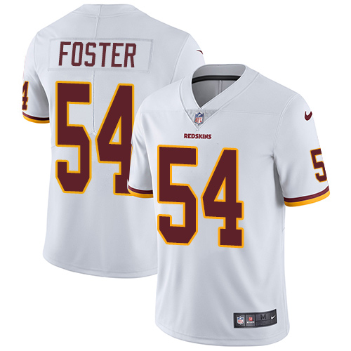 Men's Nike Washington Redskins #54 Mason Foster White Vapor Untouchable Limited Player NFL Jersey