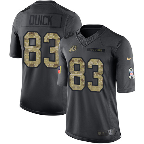 Youth Nike Washington Redskins #83 Brian Quick Limited Black 2016 Salute to Service NFL Jersey