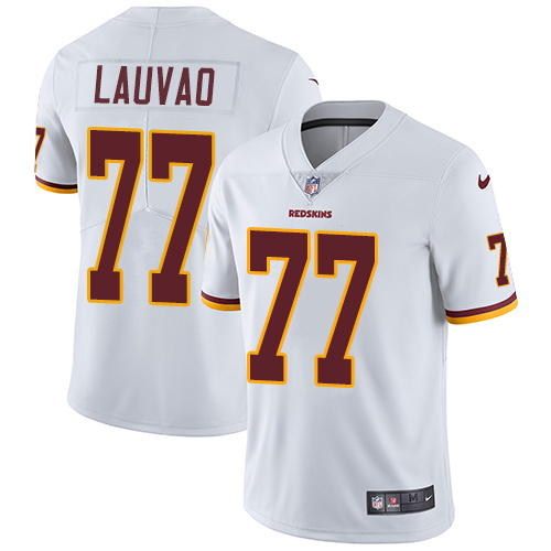 Men's Nike Washington Redskins #77 Shawn Lauvao White Vapor Untouchable Limited Player NFL Jersey