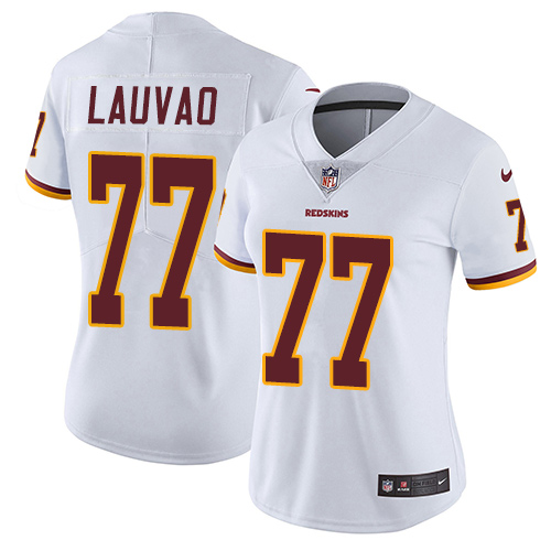 Women's Nike Washington Redskins #77 Shawn Lauvao White Vapor Untouchable Elite Player NFL Jersey