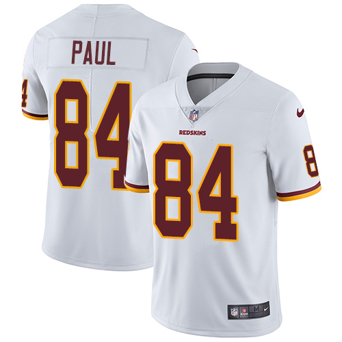 Youth Nike Washington Redskins #84 Niles Paul White Vapor Untouchable Elite Player NFL Jersey