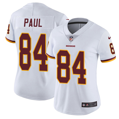 Women's Nike Washington Redskins #84 Niles Paul White Vapor Untouchable Elite Player NFL Jersey