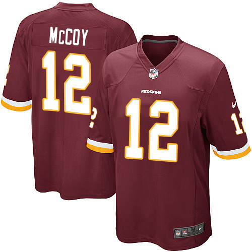 Men's Nike Washington Redskins #12 Colt McCoy Game Burgundy Red Team Color NFL Jersey