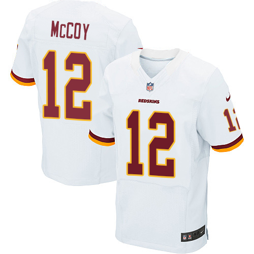 Men's Nike Washington Redskins #12 Colt McCoy Elite White NFL Jersey