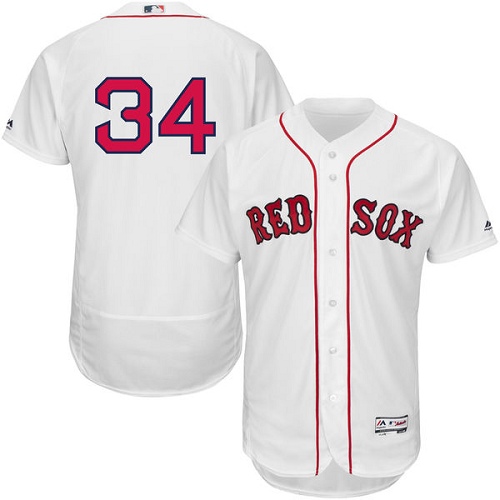 Men's Majestic Boston Red Sox #34 David Ortiz Authentic White Home Cool Base MLB Jersey
