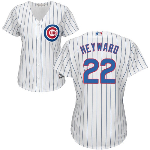 Women's Majestic Chicago Cubs #22 Jason Heyward Replica White Home Cool Base MLB Jersey