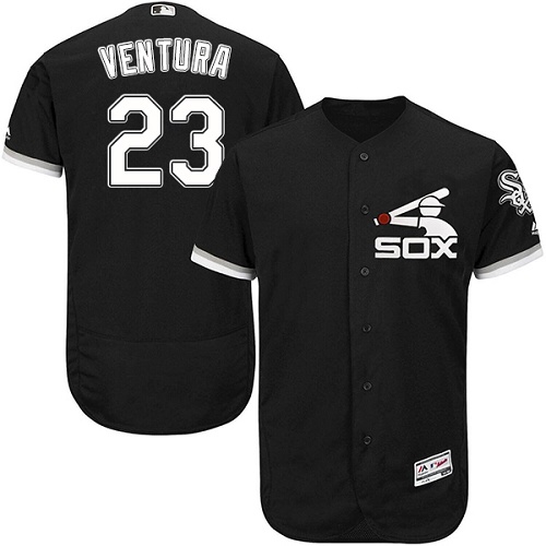 Men's Majestic Chicago White Sox #23 Robin Ventura Black Flexbase Authentic Collection MLB Jersey