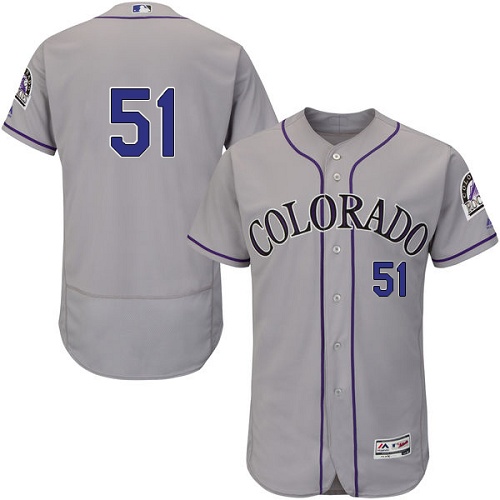 Men's Majestic Colorado Rockies #51 Jake McGee Grey Flexbase Authentic Collection MLB Jersey