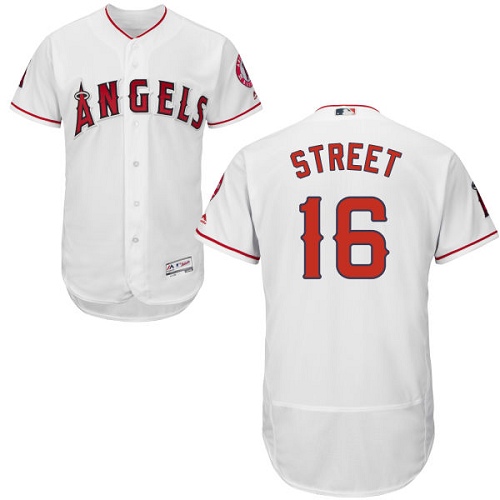 Men's Majestic Los Angeles Angels of Anaheim #16 Huston Street White Flexbase Authentic Collection MLB Jersey