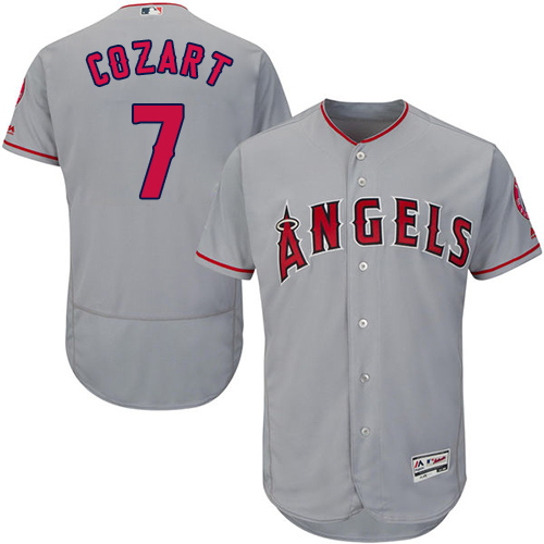 Youth Majestic Los Angeles Angels of Anaheim #7 Cliff Pennington Authentic Grey Road Cool Base MLB Jersey