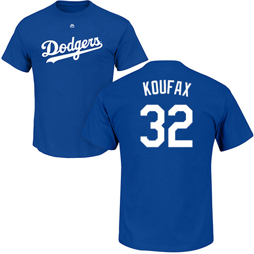 Youth Majestic Los Angeles Dodgers #32 Sandy Koufax Replica White Home Cool Base MLB Jersey