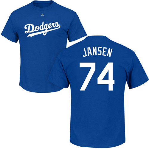 Youth Majestic Los Angeles Dodgers #74 Kenley Jansen Replica White Home Cool Base MLB Jersey