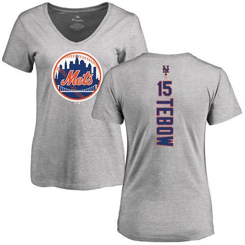 Women's Majestic New York Mets #15 Tim Tebow Replica Royal Blue Alternate Home Cool Base MLB Jersey