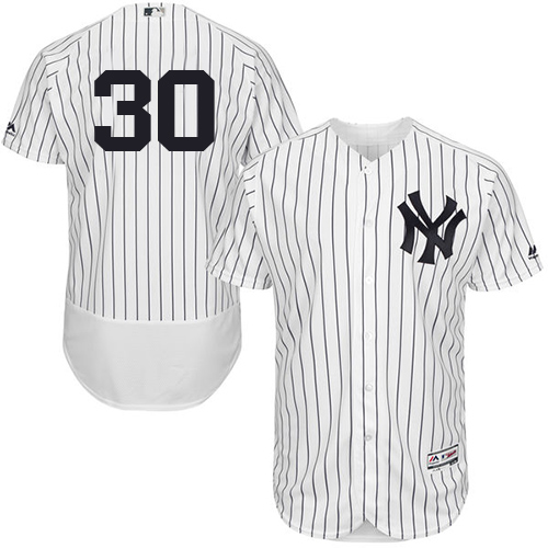 Men's Majestic New York Yankees #30 David Robertson White/Navy Flexbase Authentic Collection MLB Jersey