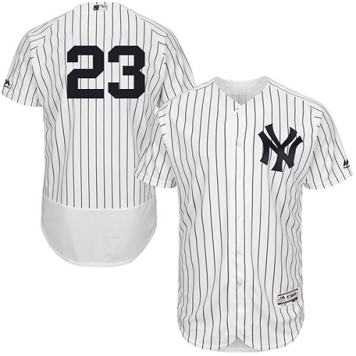 Men's Majestic New York Yankees #23 Don Mattingly Authentic White Home MLB Jersey