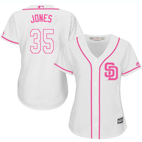 Women's Majestic San Diego Padres #35 Randy Jones Authentic White Fashion Cool Base MLB Jersey