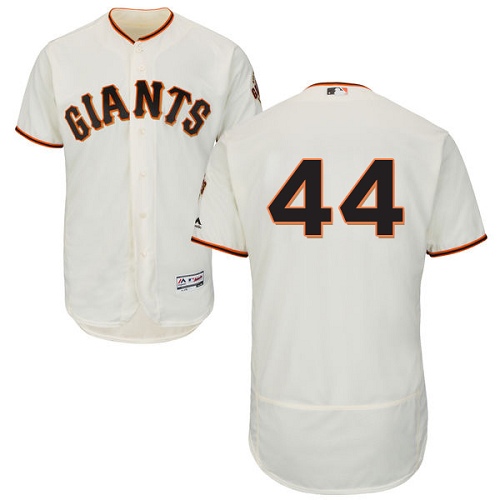 Men's Majestic San Francisco Giants #44 Willie McCovey Authentic Cream Home Cool Base MLB Jersey