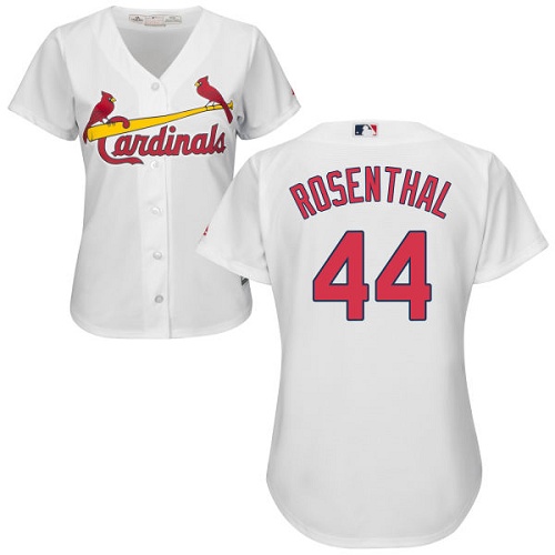 Women's Majestic St. Louis Cardinals #44 Trevor Rosenthal Authentic White Home Cool Base MLB Jersey