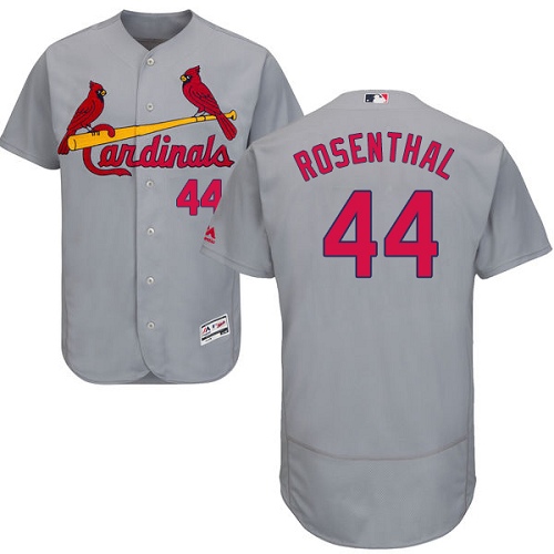 Men's Majestic St. Louis Cardinals #44 Trevor Rosenthal Authentic Grey Road Cool Base MLB Jersey