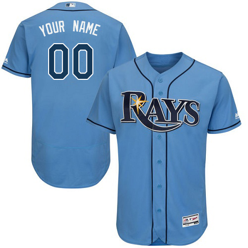 Men's Majestic Tampa Bay Rays Customized Alternate Columbia Flexbase Authentic Collection MLB Jersey