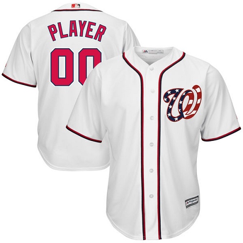 Youth Majestic Washington Nationals Customized Replica White Home Cool Base MLB Jersey