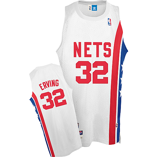 Men's Adidas Brooklyn Nets #32 Julius Erving Swingman White ABA Retro Throwback NBA Jersey