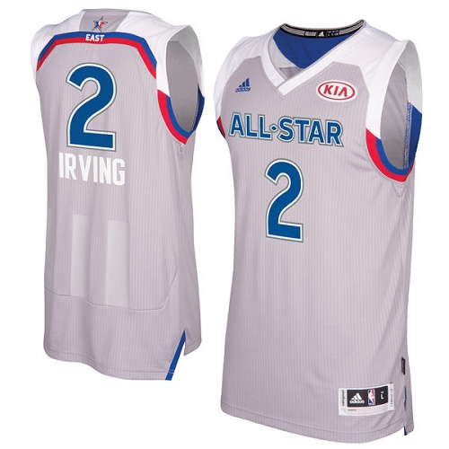 Men's Adidas Cleveland Cavaliers #2 Kyrie Irving Authentic Gray 2017 All Star NBA Jersey