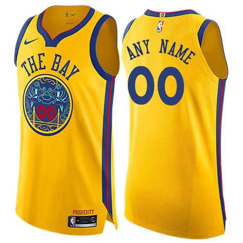 Youth Adidas Golden State Warriors Customized Authentic Gold Alternate NBA Jersey