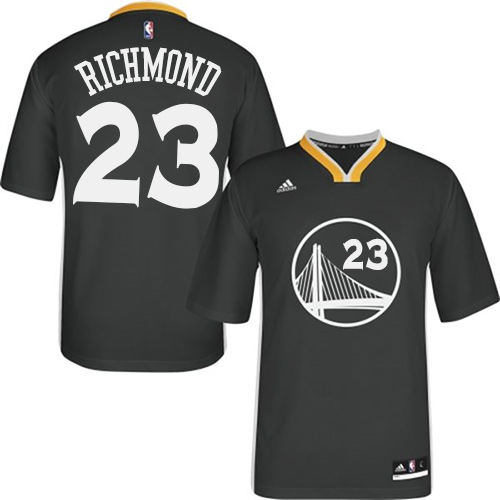 Men's Adidas Golden State Warriors #23 Mitch Richmond Authentic Black Alternate NBA Jersey