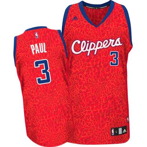 Men's Adidas Los Angeles Clippers #3 Chris Paul Authentic Red Crazy Light NBA Jersey