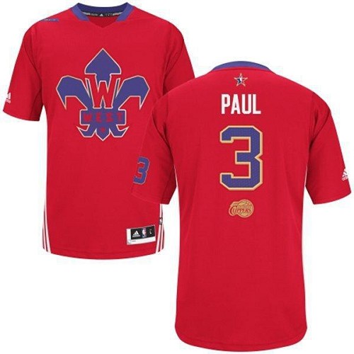 Men's Adidas Los Angeles Clippers #3 Chris Paul Authentic Red 2014 All Star NBA Jersey