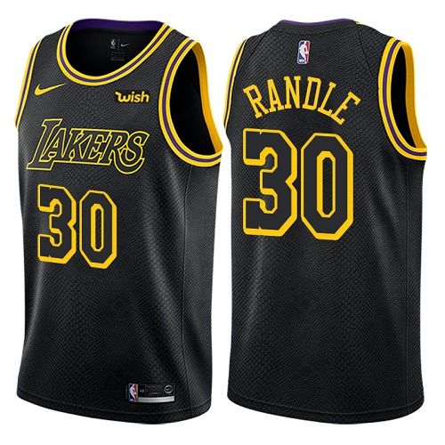 Men's Nike Los Angeles Lakers #30 Julius Randle Swingman Black City Edition NBA Jersey