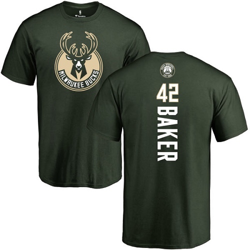 NBA Nike Milwaukee Bucks #42 Vin Baker Green Backer T-Shirt