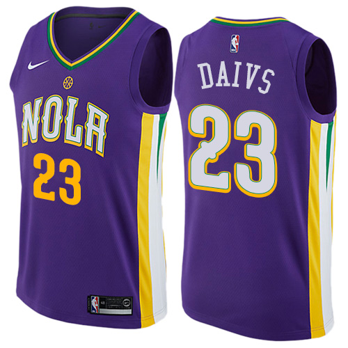 Men's Adidas New Orleans Pelicans #23 Anthony Davis Swingman Navy Blue 2015-16 Christmas Day NBA Jersey