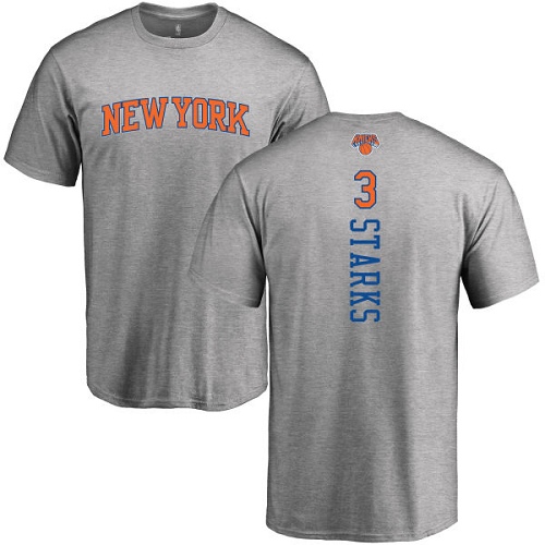 NBA Nike New York Knicks #3 John Starks Ash Backer T-Shirt