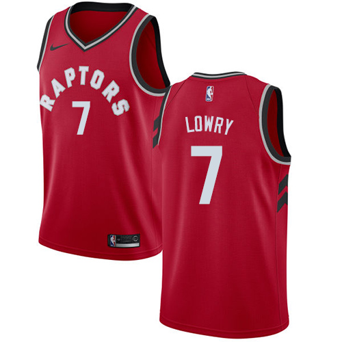 Men's Nike Toronto Raptors #7 Kyle Lowry Swingman Red Road NBA Jersey - Icon Edition