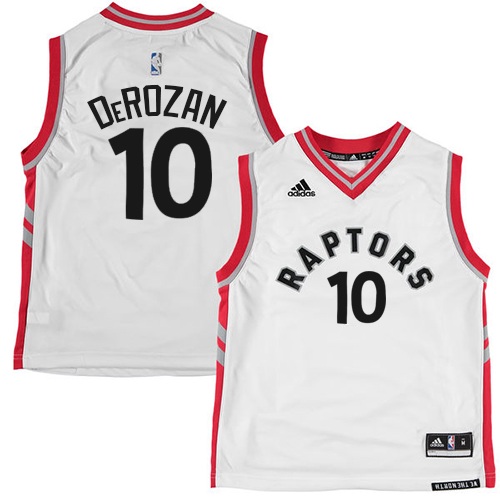 Men's Adidas Toronto Raptors #10 DeMar DeRozan Authentic White NBA Jersey