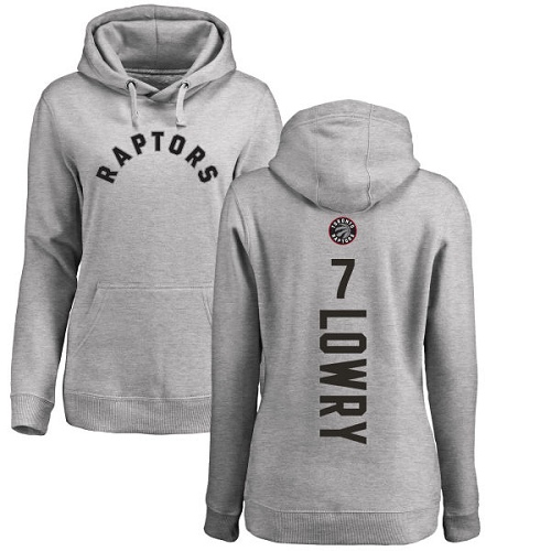 NBA Women's Nike Toronto Raptors #7 Kyle Lowry Ash Backer Pullover Hoodie