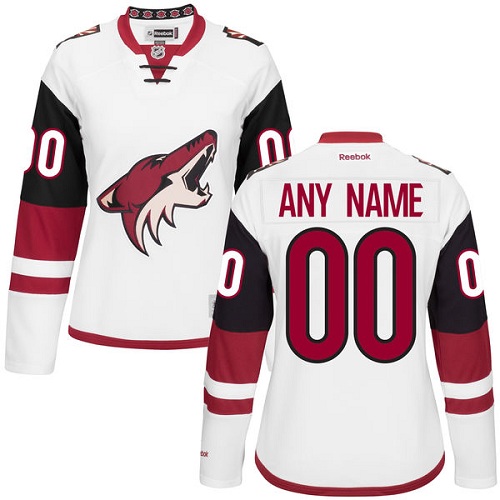 Women's Reebok Arizona Coyotes Customized Premier White Away NHL Jersey