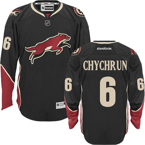 Youth Reebok Arizona Coyotes #6 Jakob Chychrun Authentic Black Third NHL Jersey