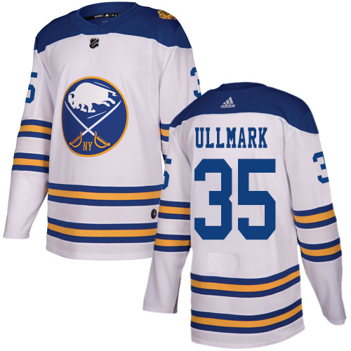 Youth Adidas Buffalo Sabres #35 Linus Ullmark Authentic White 2018 Winter Classic NHL Jersey