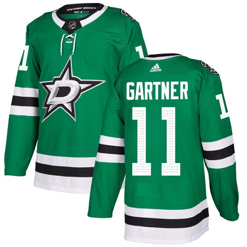 Men's Adidas Dallas Stars #11 Mike Gartner Authentic Green Home NHL Jersey