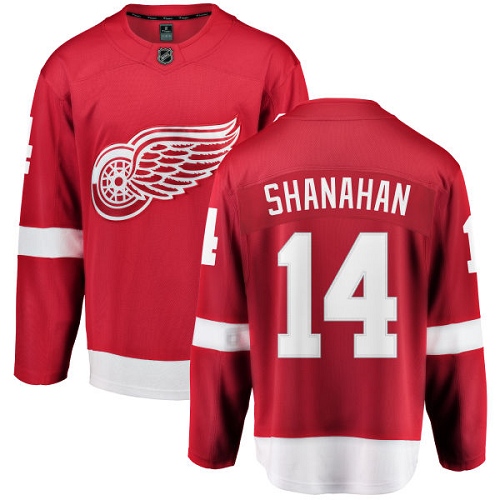 Men's Detroit Red Wings #14 Brendan Shanahan Authentic Red Home Fanatics Branded Breakaway NHL Jersey