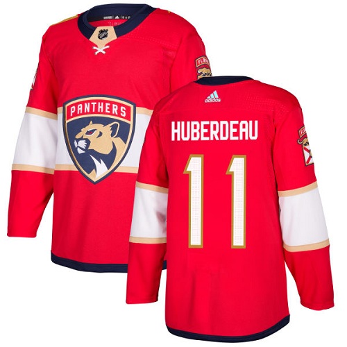 Men's Adidas Florida Panthers #11 Jonathan Huberdeau Premier Red Home NHL Jersey