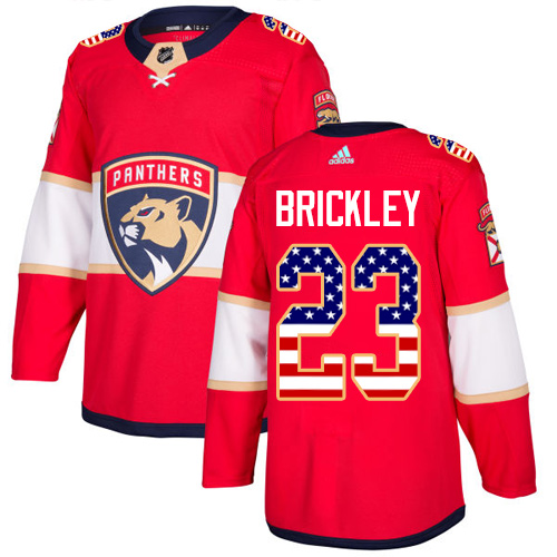 Youth Adidas Florida Panthers #23 Connor Brickley Authentic Red USA Flag Fashion NHL Jersey