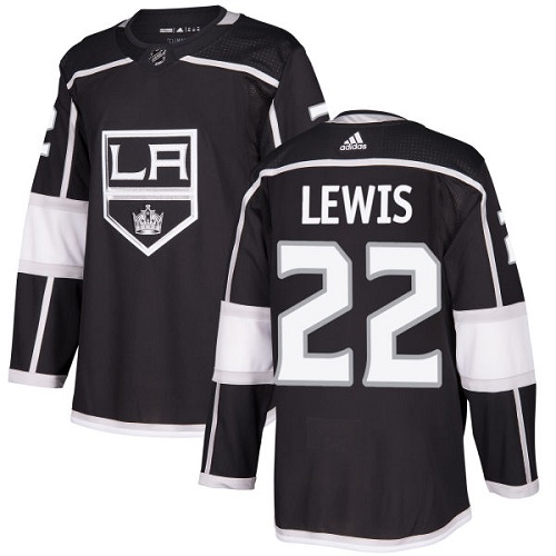 Men's Adidas Los Angeles Kings #22 Trevor Lewis Authentic Black Home NHL Jersey