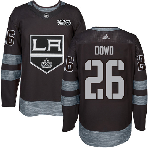 Men's Adidas Los Angeles Kings #26 Nic Dowd Authentic Black 1917-2017 100th Anniversary NHL Jersey