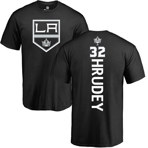 NHL Adidas Los Angeles Kings #32 Kelly Hrudey Black Backer T-Shirt
